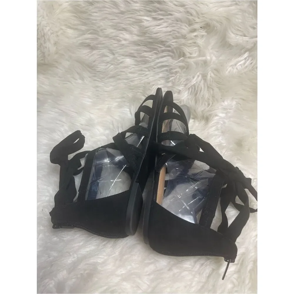 Torrid synthetic Black Lace-Up Strappy Gladiator Sandals SZ10WW